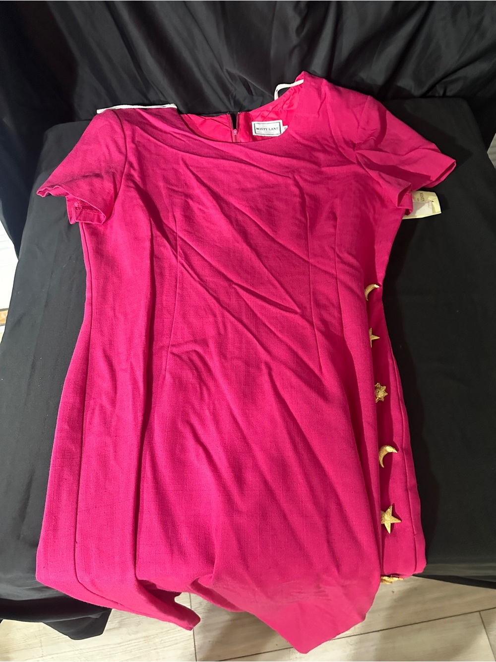 Fuchsia Short Sleeve Dress-misty lane New York-size 14-#624